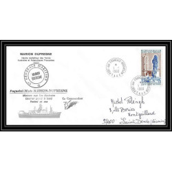 2253 ANTARCTIC terres australes TAAF lettre cover Dufresne 1/1/1983 Signé signed la réunion