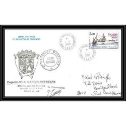 2254 ANTARCTIC terres australes TAAF lettre cover Dufresne 1/1/1983 Signé signed la réunion