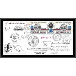 2270 ANTARCTIC terres australes TAAF lettre cover Dufresne N°77A OP 83/4 philapol 22/8/1983