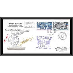 2284 ANTARCTIC terres australes TAAF lettre cover Dufresne OP 86/1 22/11/1986 Signé signed crozet géophysique 1986