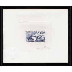 0899 Epreuve d'artiste artist proof Mali PA y&t 285 europafrique avion (plane) bateau (ship) Signé signed autograph