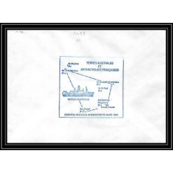 2346 ANTARCTIC terres australes TAAF lettre cover Dufresne 2 retour réunion 30/7/1995 paquebot Signé signed choimet