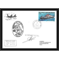 2382 ANTARCTIC terres australes TAAF lettre cover Dufresne 2 N°330 Signé signed mission météo 53.1 17/7/2002