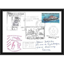 2386 ANTARCTIC terres australes TAAF lettre cover Dufresne 2 N°330 helilagon Signé signed op 2002/4 6/12/2002