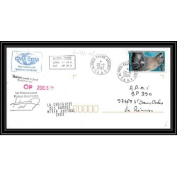 2401 Dufresne 2 Signé signed op 2003/2 crozet 28/8/2003 N°247 ANTARCTIC terres australes (taaf) Lettre cover otarie seal