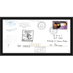 2407 Dufresne 2 Signé signed op 2003/2 crozet 2/9/2003 N°347 helilagon terres australes (taaf) Lettre cover sea elephant