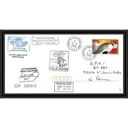 2412 Dufresne 2 Signé signed op 2003/2 crozet 2003 N°346 ANTARCTIC terres australes (taaf) Lettre cover albatros oiseaux
