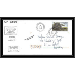 2416 Dufresne 2 Signé signed op 2003/3 N°363 12/11/2003 ANTARCTIC terres australes (taaf) Lettre cover