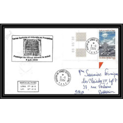 2447 ANTARCTIC terres australes TAAF lettre Dufresne 2 N°390 PASSAGE DE VENUS DEVANT LE SOLEIL 8/6/2004 coin daté