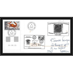 2450 ANTARCTIC terres australes TAAF lettre Dufresne 2 N°338 PASSAGE DE VENUS DEVANT LE SOLEIL 8/6/2004 coin daté crab