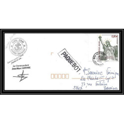 2456 ANTARCTIC terres australes TAAF lettre cover Dufresne 2 Signé signed 23/8/2004 la reunion arrivée liberty statue