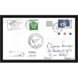 2459 ANTARCTIC terres australes TAAF lettre Dufresne 2 Signé signed 56 mission transition 25/8/2004 reunion N°391