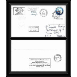 2503 ANTARCTIC terres australes TAAF lettre Dufresne 2 Signé signed N°389 préfet champon 14/3/2005 coin de feuille