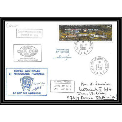 2515 ANTARCTIC terres australes TAAF lettre cover Dufresne 2 Signé signed N°393 CROZET 26/8/2005