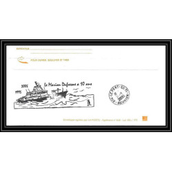 2521 ANTARCTIC terres australes TAAF lettre cover 10 ans du Dufresne 2 Signé signed N°406 7/9/2005 coin daté