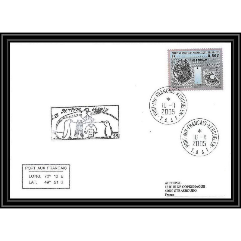 2530 ANTARCTIC terres australes TAAF lettre Dufresne 2 55ème mission les petites maries 10/11/2005 N°433