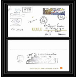 2550 ANTARCTIC terres australes TAAF lettre 10 ans du Dufresne 2 Signé signed OP 2005/4 st paul 27/12/2005 N°414