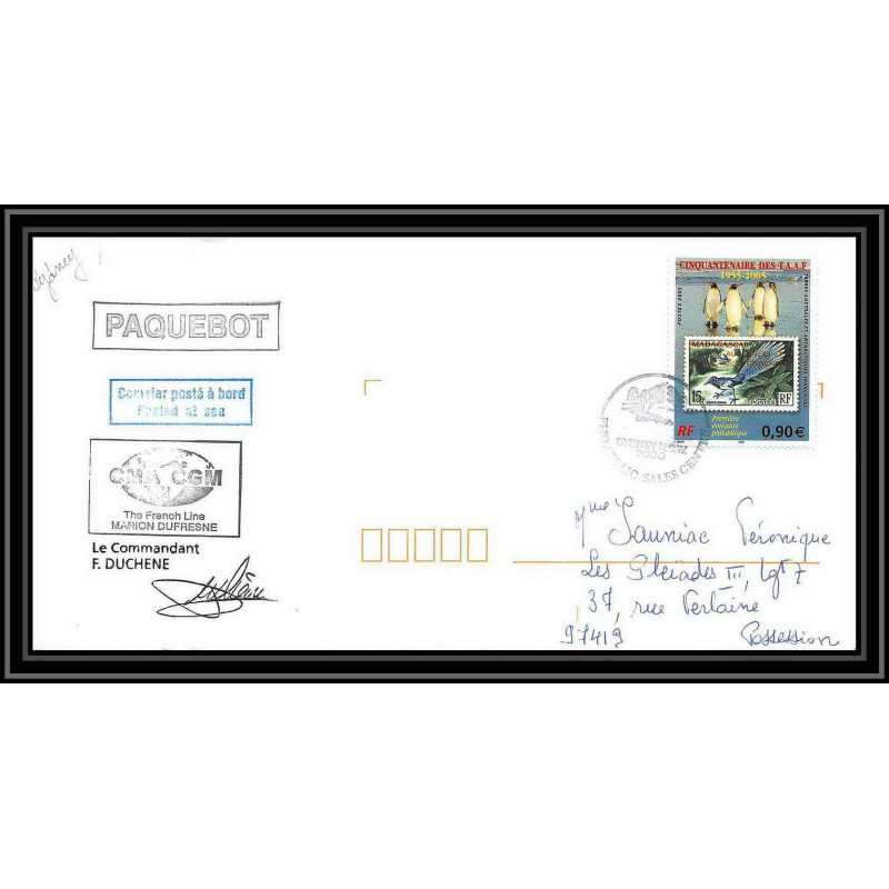 2565 ANTARCTIC SYDNEY AUSTRALIA -Lettre cover Dufresne 2 Signé signed 3/3/2006 N°430 paquebot 