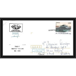 2581 ANTARCTIC rangun -Lettre cover Dufresne 2 Signé signed transit maurice thailande 8/6/2006 griffe