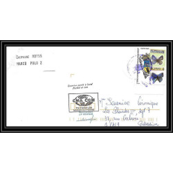 2588 ANTARCTIC taaf Philippines pilipinas mixte Lettre cover Dufresne 2 Signé signed md 155 marco polo 2 2006 papillons