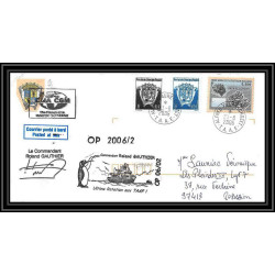 2594 ANTARCTIC terres australes LETTRE Dufresne 2 Signé signed op 2006/2 dernière rotation de gauthier 23/8/2006 N°431