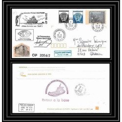 2598 ANTARCTIC terres australes LETTRE Dufresne 2 Signé signed op 2006/2 dernière rotation de gauthier 29/8/2006 N°432