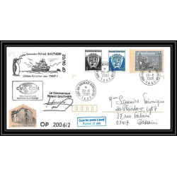 2598 ANTARCTIC terres australes LETTRE Dufresne 2 Signé signed op 2006/2 dernière rotation de gauthier 29/8/2006 N°432