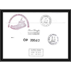2603 ANTARCTIC terres australes TAAF lettre cover Dufresne 2 Signé signed ULTIME ROTATION GAUTHIER 23/8/2006 437