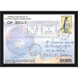 2637 ANTARCTIC terres australes (taaf)-carte postale Dufresne 2 Signé signed OP 2006/3 N°446 16/11/2006
