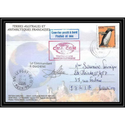 2640 ANTARCTIC ILE MAURICE (taaf)-carte postale Dufresne 2 Signé signed 10/11/2006 N°449