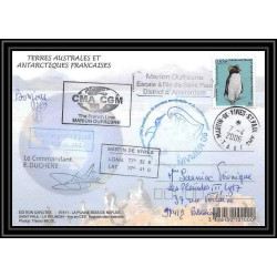 2641 ANTARCTIC terres australes (taaf)-carte postale Dufresne 2 Signé signed NIVMER 7/4/2006 N°450