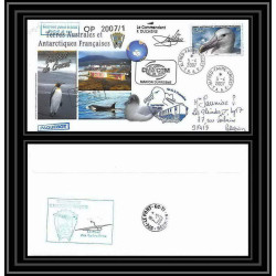 2673 terres australes TAAF lettre cover Dufresne 2 Signé signed op 2007/1 crozet 5/4/2007 N°465 albatros oiseaux (birds)