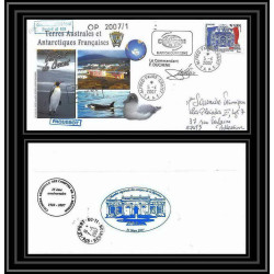 2674 ANTARCTIC terres australes TAAF lettre cover Dufresne 2 Signé signed op 2007/1 crozet 5/4/2007 N°471