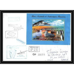 2684 ANTARCTIC terres australes TAAF lettre dufresne Signé signed kerguelen comptes réunion bloc N°16 17/4/2007