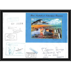 2686 ANTARCTIC terres australes TAAF lettre dufresne Signé signed ST PAUL comptes réunion bloc N°16 17/4/2007