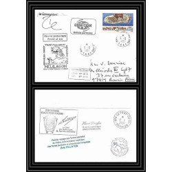 2717 ANTARCTIC terres australes TAAF lettre cover Dufresne 2 Signé signed op 2007/2 N°461 1er voyage pilloton helilagon