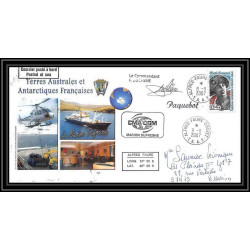 2722 ANTARCTIC terres australes TAAF lettre cover Dufresne 2 Signé signed marégraphe N°457 8/11/2007 crozet helilagon