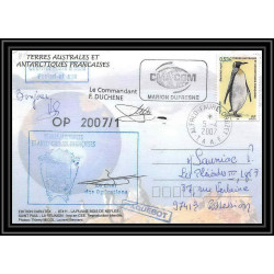 2742 ANTARCTIC terres australes (taaf)-carte postale Dufresne 2 Signé signed op 2007/1 N°446 CROZET 5/4/2004