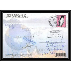 2743 ANTARCTIC terres australes (taaf)-carte postale Dufresne 2 Signé signed op 2007/1 N°448 KERGUELEN 17/4/2007