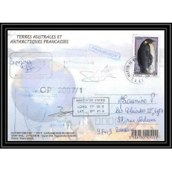2744 ANTARCTIC terres australes (taaf)-carte postale Dufresne 2 Signé signed op 2007/1 N°445 ST PAUL 17/4/2007