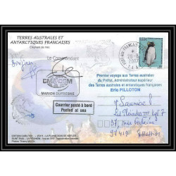 2746 ANTARCTIC terres australes (taaf)-carte postale Dufresne 2 Signé signed op 2007/2 N°450 KERGUELEN 28/8/2007