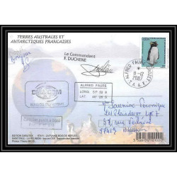 2751 ANTARCTIC terres australes (taaf)-carte postale Dufresne 2 Signé signed op 2007/4 N°450 CROZET 11/12/2007
