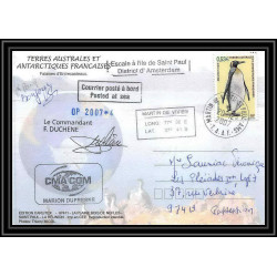 2752 ANTARCTIC terres australes (taaf)-carte postale Dufresne 2 Signé signed op 2007/4 N°446 ST PAUL 20/12/2007