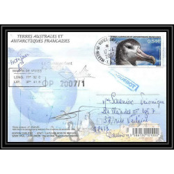 2755 ANTARCTIC terres australes (taaf)-carte postale Dufresne 2 Signé signed op 2007/1 N°464 KERGUELEN 17/4/2007