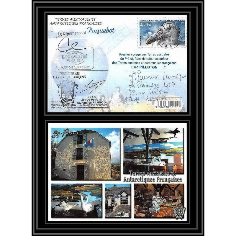 2757 ANTARCTIC terres australes (taaf)-carte postale Dufresne 2 Signé signed op 2007/2 N°465 CROZET 23/8/2007
