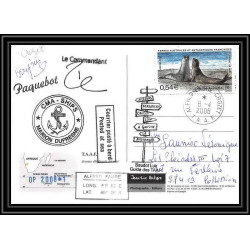 2792 ANTARCTIC terres australes (taaf)-carte postale Dufresne 2 Signé signed op 2008/1 crozet N° 509 2008 sea elephant
