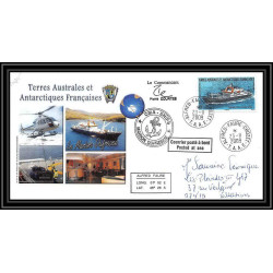 2950 ANTARCTIC terres australes TAAF lettre Dufresne Signé signed CROZET portes ouvertes 23/11/2009 N°520