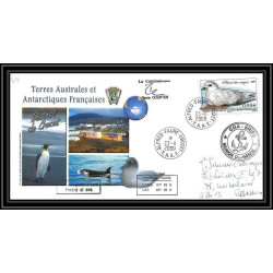 2954 ANTARCTIC terres australes TAAF lettre Dufresne Signé signed CROZET portes ouvertes 23/11/2009 N°534 petrel bird