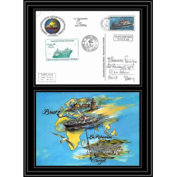 2957 ANTARCTIC terres australes (taaf)-carte postale Dufresne 2 Signé signed CROZET portes ouvertes 23/11/2009 N°520