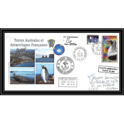 2960 ANTARCTIC terres australes TAAF lettre Dufresne Signé signed kerguelen portes ouvertes 29/11/2009 N°516 fou bird